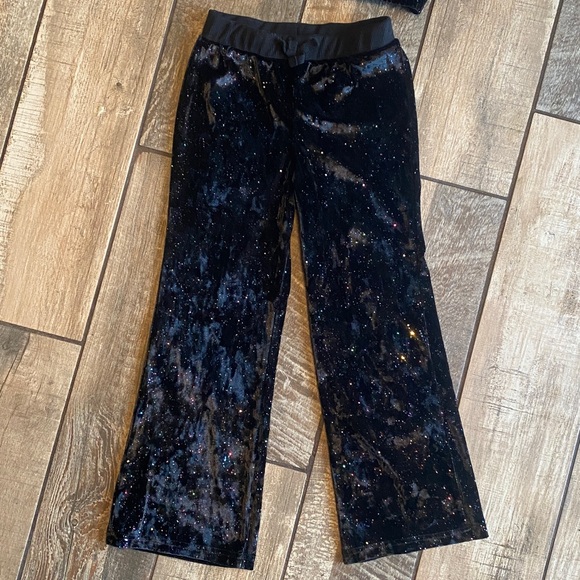 Barbie Black and Multicolor Velour Sequin/Sparkle hoodie/pants 2 piece set - Picture 2 of 15